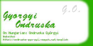 gyorgyi ondruska business card