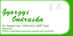 gyorgyi ondruska business card